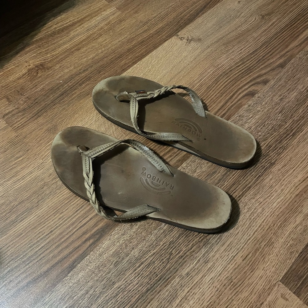 Rainbow Tan Leather Sandals - Picture 3 of 6